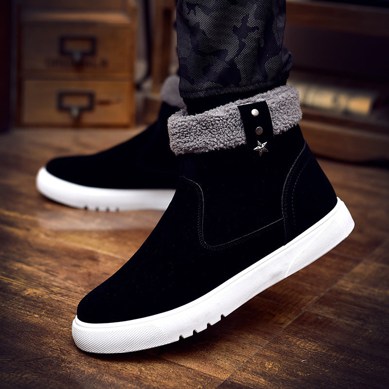 Men's winter warm and velvet snow boots