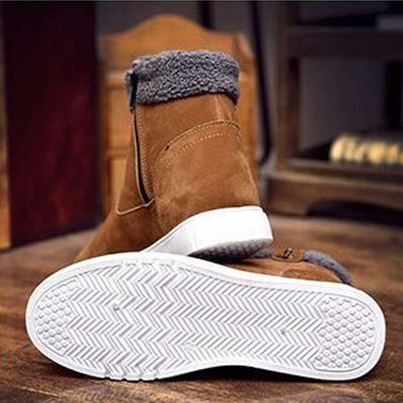 Men's winter warm and velvet snow boots